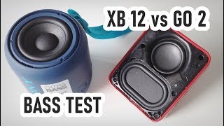 Video thumbnail for JBL GO 2 vs Sony SRS XB12 Bass Test by Audio Curiosity