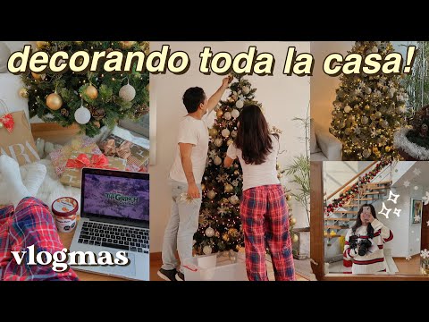 PONIENDO EL ÁRBOL DE NAVIDAD CON UN INVITADO SECRETO!! VLOGMAS DÍA 1