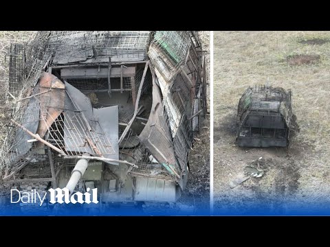 Monster Russian turtle tank is destroyed along with two of its smaller 'siblings'