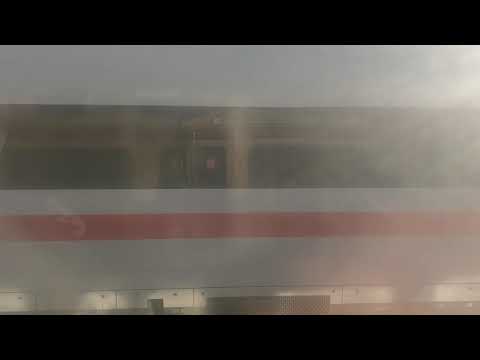 surrealistic study of watching and ICE train from an s-bahn train ;)