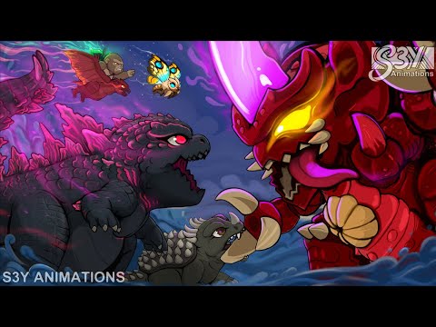 Baby Evolved Godzilla x Kong, Anguirus, Mothra, Rodan  vs. Baby Destoroyah Final form– Animation 29