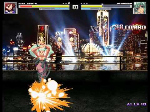 M.U.G.E.N Rina Ogata(me) VS Master Morrigan by KAZ