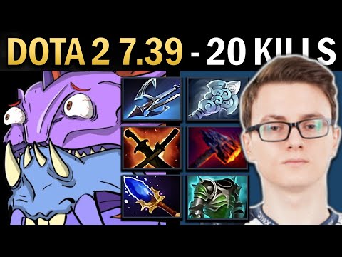 Slardar Gameplay Miracle with 20 Kills and Harpoon - Dota 7.39