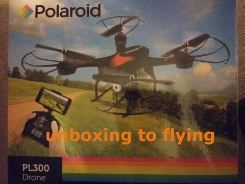 Polaroid PL300 720p wifi drone Unboxing to flying