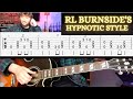 Poor Black Mattie (RL Burnside, Black Keys) Guitar Lesson with tabs on screen