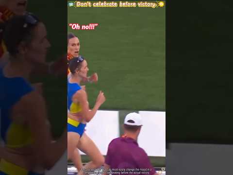 Celebrating before wining fails #funny#sports#aportsmanship