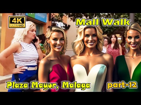 Shopping Mall Walking Tour PLAZA MAYOR Centro Comercial part-12 Malaga SPAIN 2023 Costa del Sol 4K