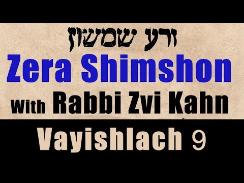 Zera Shimshon - Vayishlach #9 5783 - Rabbi Zvi Kahn