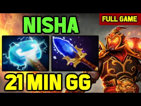 Team Secret vs Na'Vi - Nisha MID Ember spirit NO DEATH Easy game for Team Secret