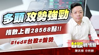 多頭攻勢強勁、指數上看28568點!!#fed#台股#盤勢｜小武哥投資事務所｜陳武傑 (圖)