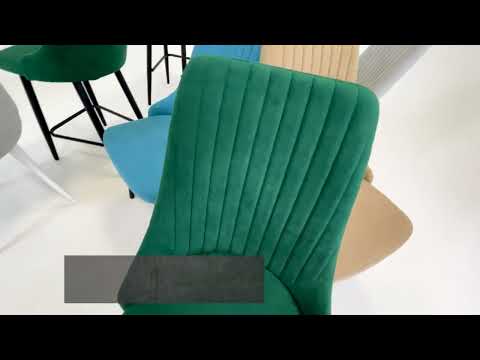 Обеденный стул Клэр (Аквамарин Т179/ноги черные) в Петрозаводске - видео 7