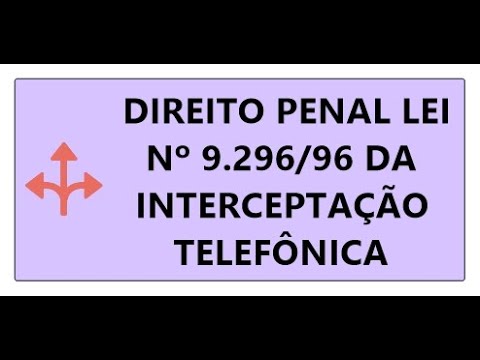LEI DA INTERCEPTAÇÃO TELEFÔNICA Nº 9.296/96 ATUALIZADA  2021 PELO PACOTE ANTICRIME DIREITO PENAL