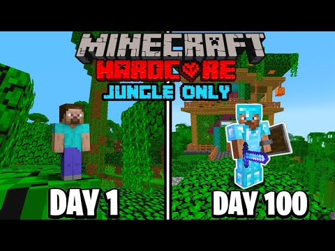 I Survived 100 Days in JUNGLE Only World in Minecraft Hardcore | Episode#1 (Hindi)