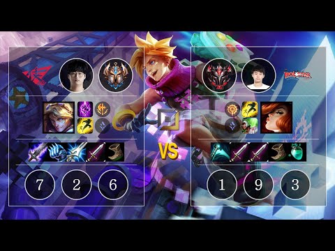 RW Ruby Ezreal vs KT Kuro Miss Fortune Bot - KR Challenger Patch 10.10