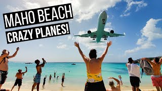 Maho Beach | Low Plane Landings and Crazy Jet Blasts in St. Maarten