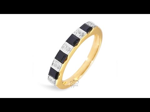 9ct Gold 0.68ct Sapphire & Diamond Eternity Ring - Hatton Jewellers London