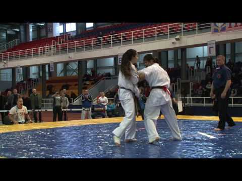 【新極真会】2016 All Russia Championship in Weight Categories women -50kg semifinal2 SHINKYOKUSHINKAI