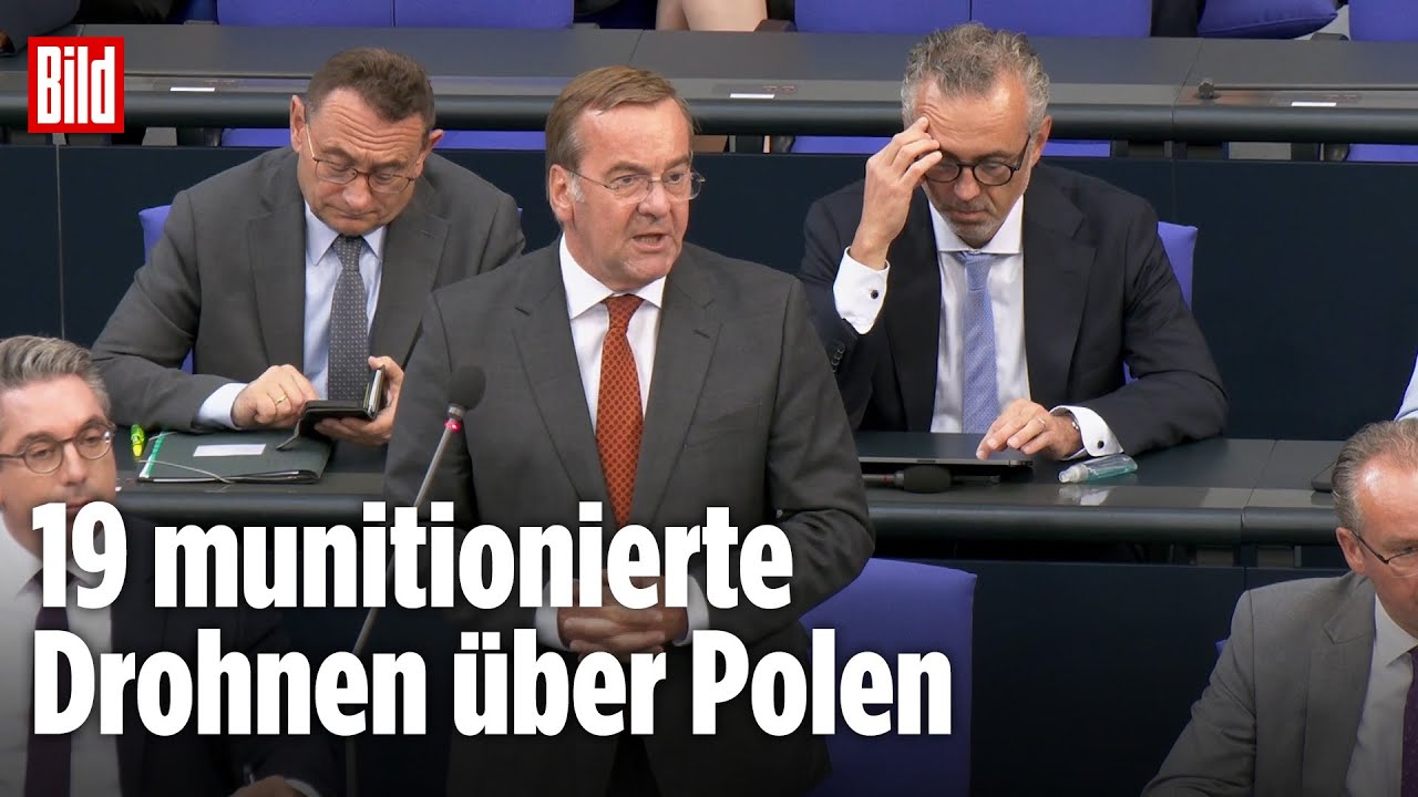 Pistorius: Drohnen über Polen wurden „gezielt auf Kurs gebracht“