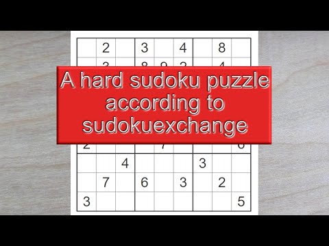 Another hard sudoku from sudokuexchange. Enjoy!
