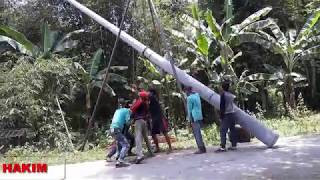 Download lagu LUAR BIASA !! BEGINILAH CARA MENDIRIKAN TIANG LISTRIK MANUAL mp3