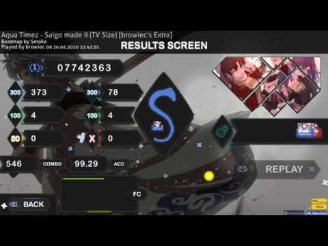 627pp | Aqua Timez - Saigo made II (TV Size) [browiec's Extra] +HDNC 99.29% FC