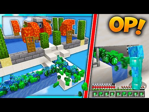 Unbelievable Automatic Emerald Farm *Insane* - F1NN5TER in Minecraft Skyblock