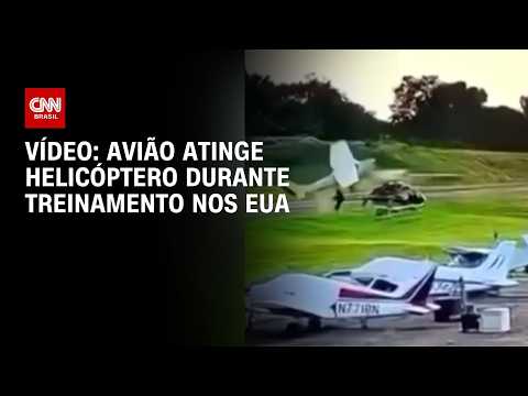Veja o momento em que avião atinge helicóptero durante treinamento nos EUA | CNN BRASIL