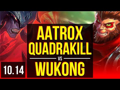 AATROX vs WUKONG (TOP) | Quadrakill, Legendary, KDA 13/2/3 | EUW Master | v10.14