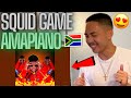 SQUID GAME AMAPIANO REMIX?! 🇿🇦💃 AMERICAN REACTION! South African Music 🇿🇦🔥