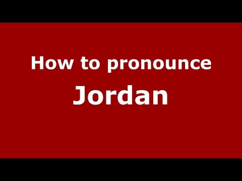 How to pronounce Jordan