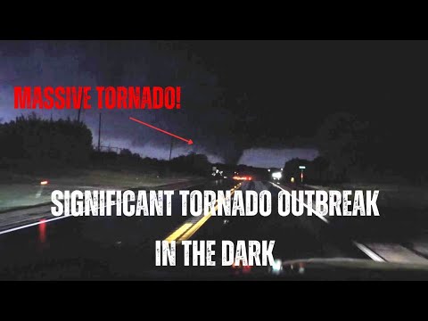 Extremely Dangerous Night-Time Storm Chasing - Significant Tornado Outbreak near DFW [4K]