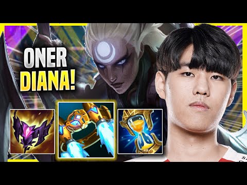 ONER PERFECT GAME WITH DIANA! - T1 Oner Plays Diana JUNGLE vs Lee Sin! | Season 2022