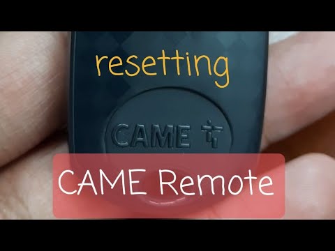how to RESET CAME remote | eris bamboo
