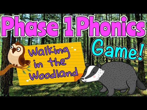 PHASE 1 PHONICS LISTENING GAME | WALKING IN THE WOODLAND | Initial Sounds #phase1phonics