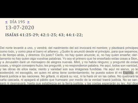 195 ISAÍAS 41:25-29; 42:1-25; 43; 44:1-22