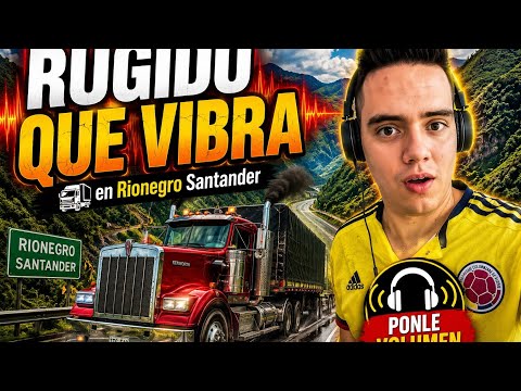 El RUGIDO de las tractomulas en Rionegro (Santander) te va a poner la piel de gallina 🚛🔥🎧