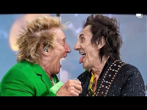 Rod Stewart & Ronnie Wood Behind the Scenes in Glastonbury 2025