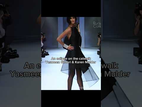 An Eclipse on runway | Yasmeen Ghauri and Karen Mulder for Claude Montana|#shorts #fashion #runway