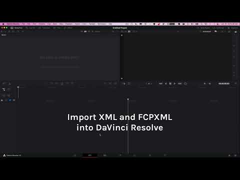 How to import XML and FCPXML into DaVinci Resolve