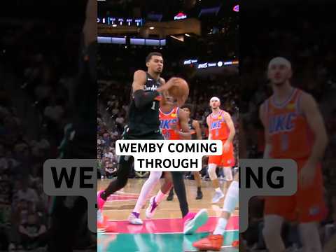 Wemby skips through the lane for the tough layup