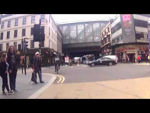 Deliveroo Rider, red light jumper, Argyle Street Glasgow