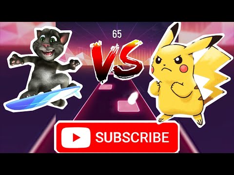 Pikachu vs Talking Tom - tiles hop EDM Rush! -Gameplay