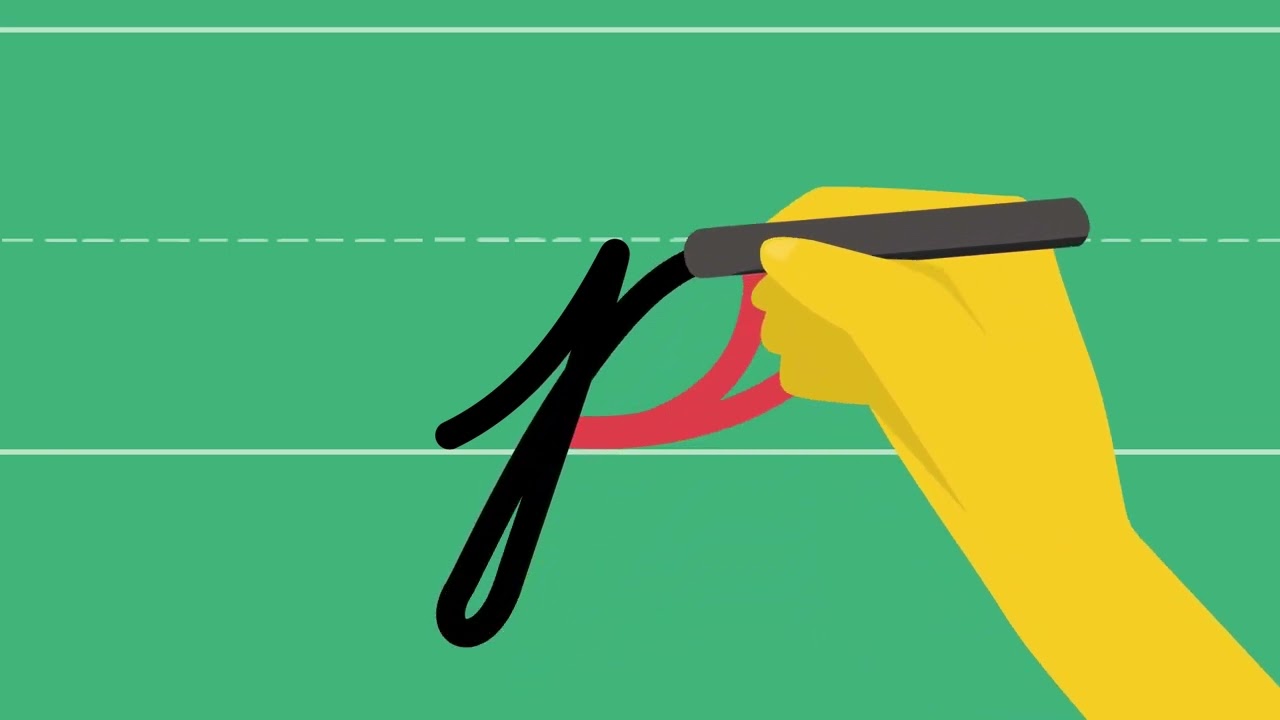 How to write a cursive letter “p” in lowercase