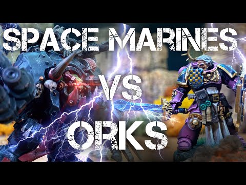 NEW 9th Edition Maelstrom of War! Space Marines Vs Orks 2000 Point Warhammer 40k Battle report