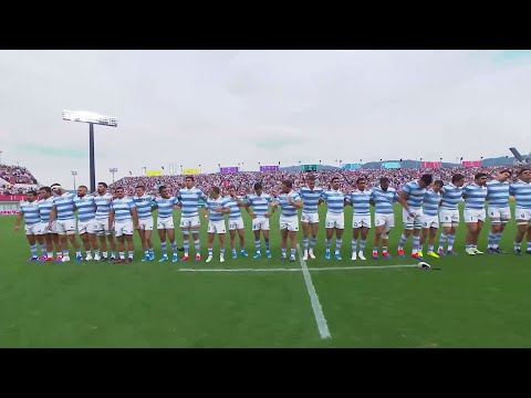 Argentina fans and player's incredibly passionate national anthem