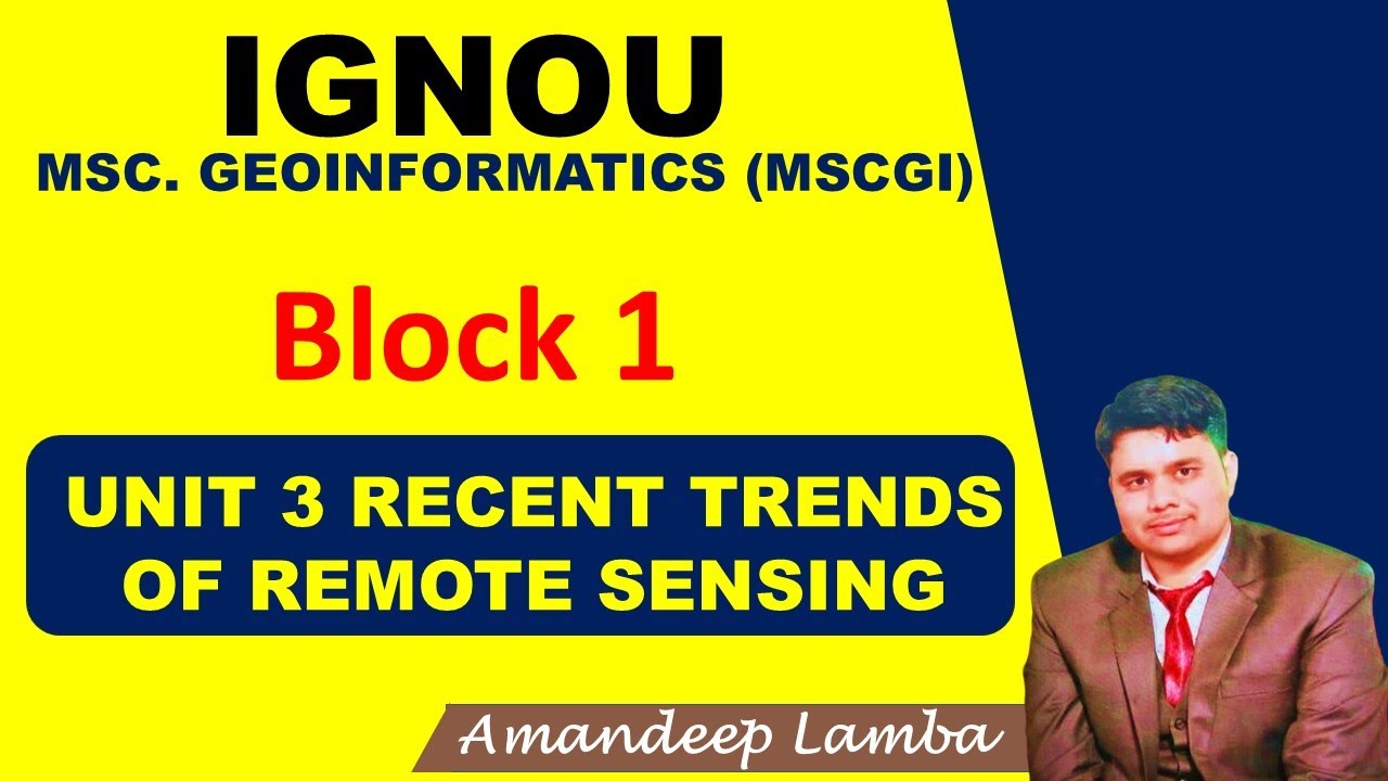 Recent Trends of Remote Sensing | Unit 3 |