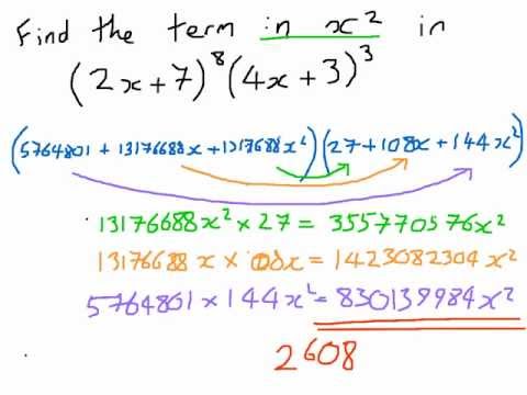 How to find terms of tricky Binomial Expansions