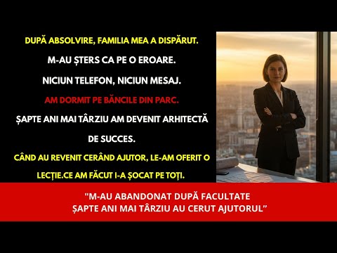 După absolvire, familia mea a rupt orice legătură...ca și cum n-aș fi existat