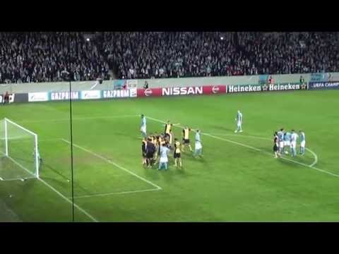 Referee missing two penalties in same sequence, Malmö FF-Atletico Madrid, Champions League