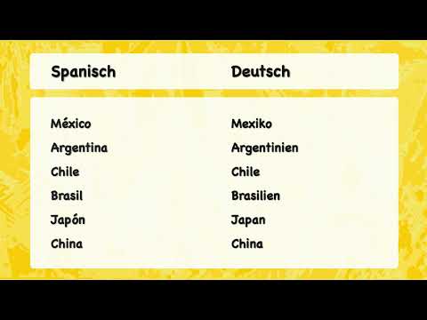 Spanisch lernen - Die Länder auf Spanisch